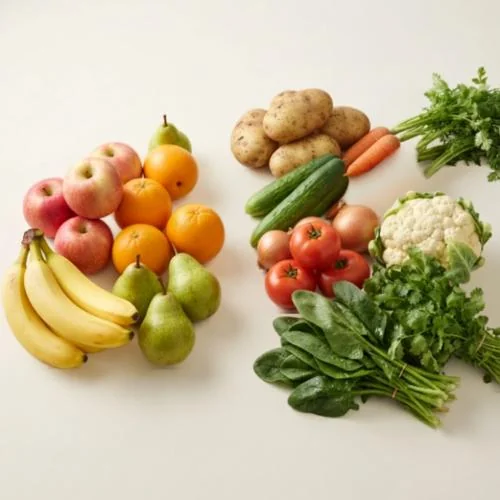 Everyday Fruits and Vegetables selection